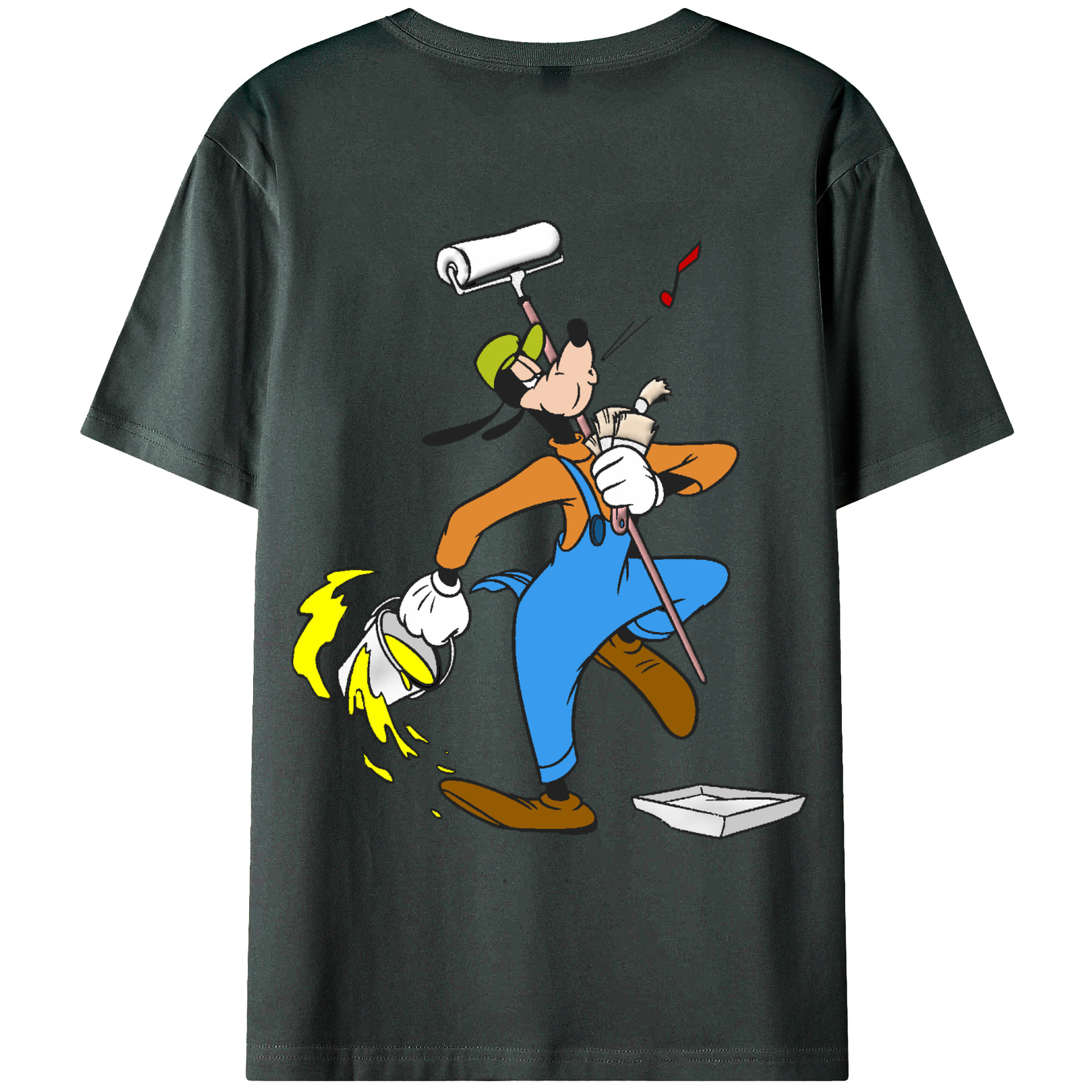 ミッキーマウス Mickey Mouse 綿100％ メンズ半袖Tシャツ（バックプリント） 通気性